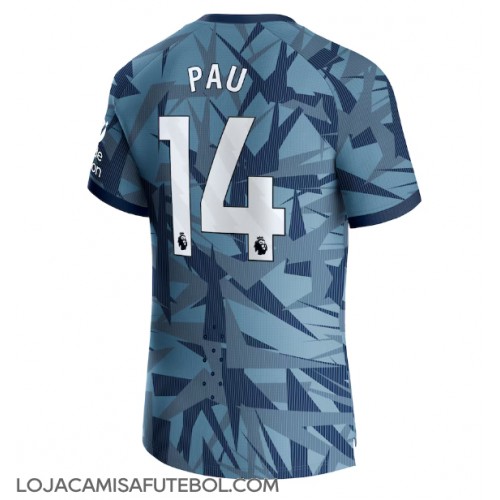 Camisa de Futebol Aston Villa Pau Torres #14 Equipamento Alternativo 2023-24 Manga Curta